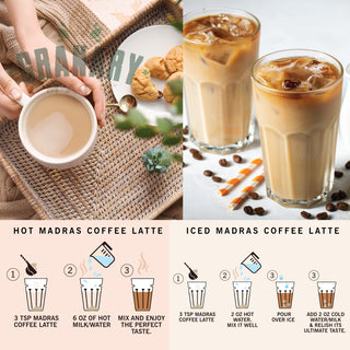 Instant Madras Coffee Latte Powder