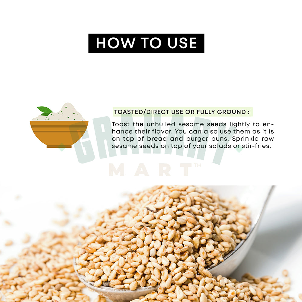 Best Unhulled White Sesame Seeds Bulk Buy Granary Mart